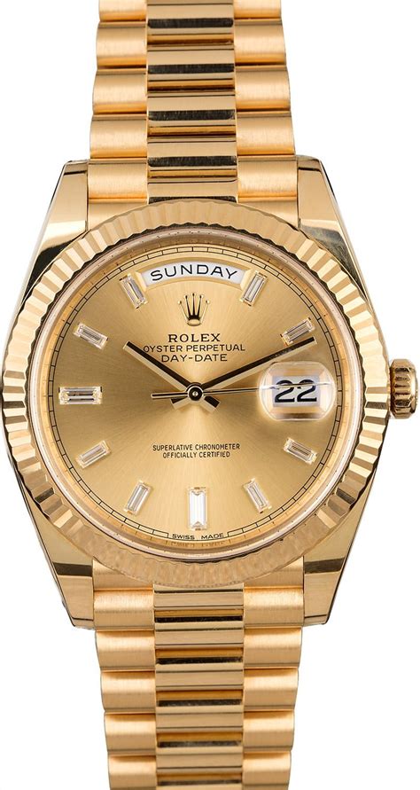 rolex presidential baguette dial|Rolex President 228238 Diamonds Mens Gold .